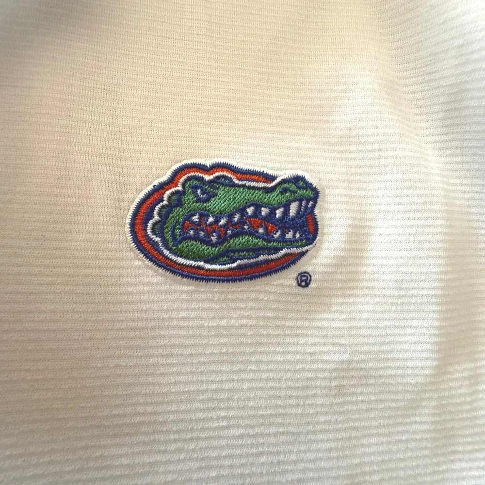 Jordan Florida Gators On-Field Polo Shirt Mens XL White Blue Colorblock Jumpman